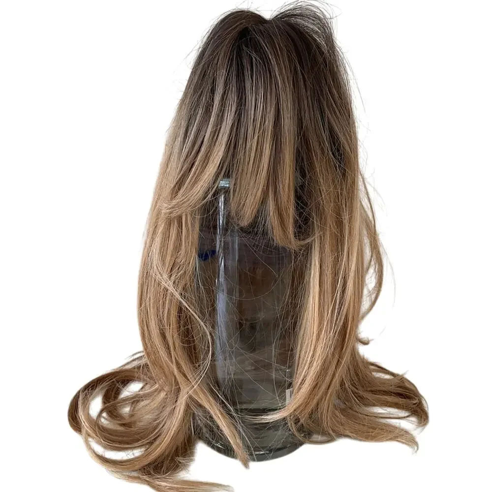 HAIRCUBE Elegant Brown Ombre Wig EUC